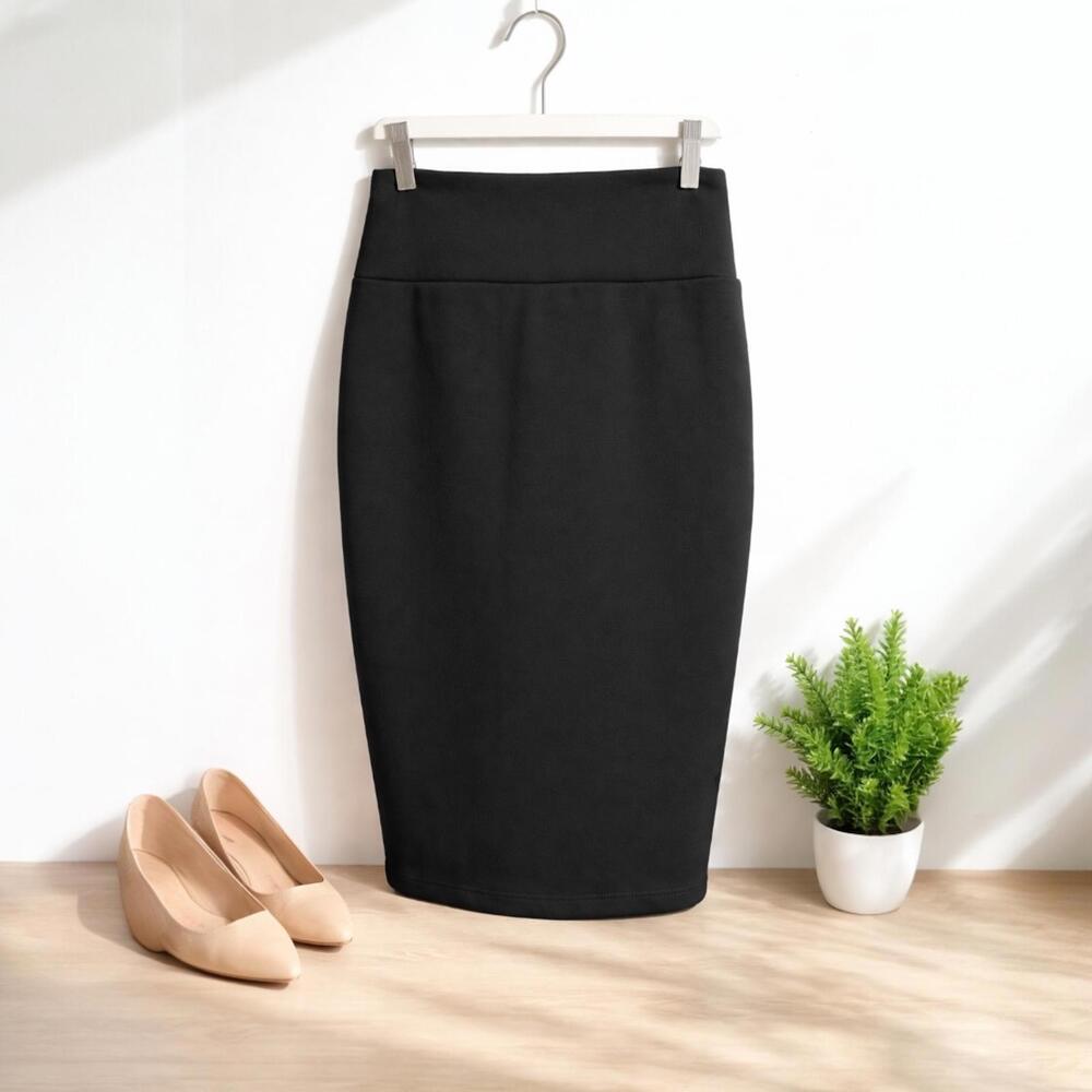 Marled Styled Clothing Women XS Black Pencil Skirt Pull On Stretch Career